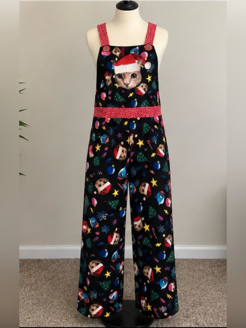 Christmas cat jumpsuit